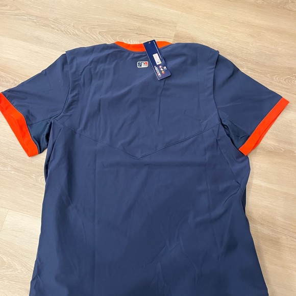 NWT Men Med Nike Astros Authentic On Field Short Sleeve Pullover NKAV-045N - Picture 4 of 6